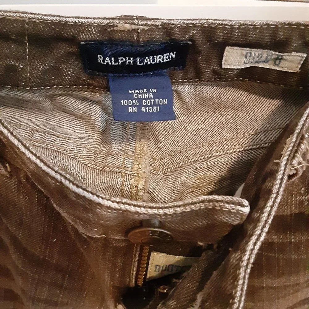 Ralph Lauren Chocolate washed flared leg jeans - kids size 8